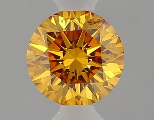 0.27 carat Fancy Orange-SI2 Very Good cut Natūralus Round Deimantas (1)