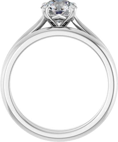 Sužadėtuvių Žiedas „Solitaire“ 18k white gold Round 6.5mm (7)