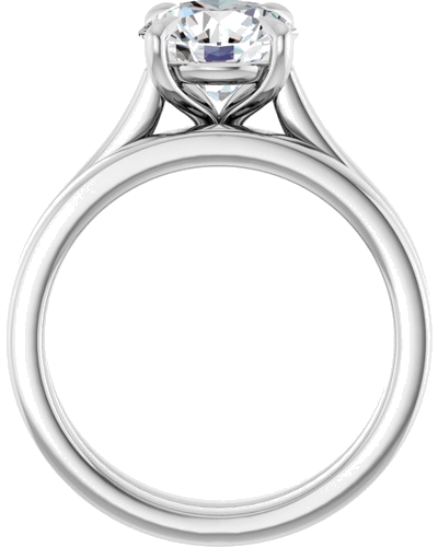 Sužadėtuvių Žiedas „Claw-Prong“ 14k white gold Round 8mm (7)