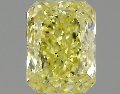 1.0 carat Fancy Intense Yellow-SI1 Natūralus Radiant Deimantas (1)
