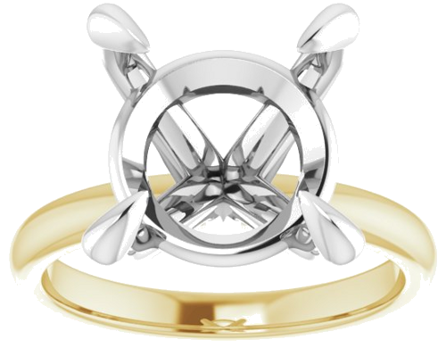 Sužadėtuvių Žiedas „Solitaire“ 14k yellow/white gold Round 12mm (3)