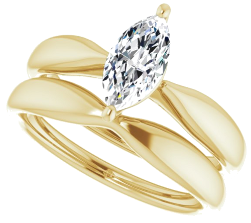 14K Yellow  9x4.5 mm Marquise Solitaire Engagement Ring Mounting (10)