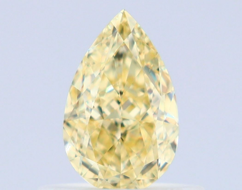 0.54 carat Fancy Yellow-VVS2 Natūralus Pear Deimantas (1)