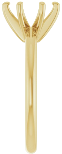 14K Yellow  8x6 mm Oval Solitaire Engagement Ring Mounting (4)