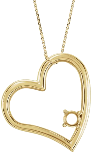 Pakabukas „Family Heart“ 14k yellow gold Round 3mm (1)