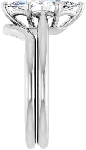 Sužadėtuvių Žiedas 14k white gold Marquise 12mm x 6mm (9)