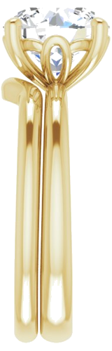 14K Yellow 8.8 mm Round Solitaire Engagement Ring Mounting (9)