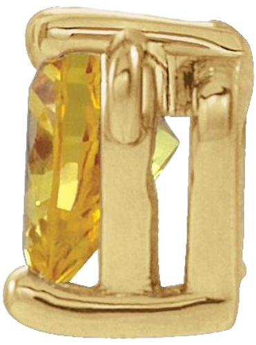 14K Yellow 1-Stone Family Bar Necklace Center (4)