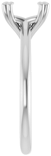 Sužadėtuvių Žiedas „Double Claw-Prong“ 950 Platinos Square 6.5mm (4)