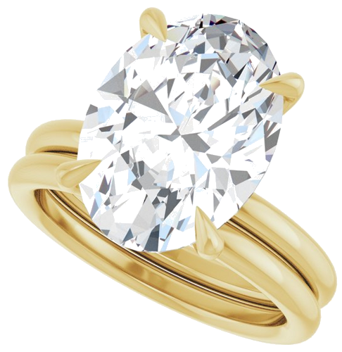 Sužadėtuvių Žiedas „Claw-Prong Solitaire“ 14k yellow gold Oval 14mm x 10mm (10)