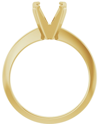 14K Yellow 7 mm Round Solitaire Engagement Ring Mounting (2)