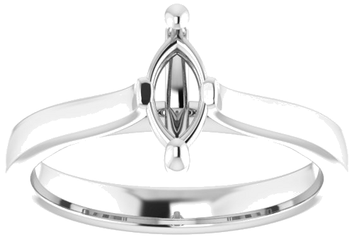 Sužadėtuvių Žiedas 14k white gold Marquise 8mm x 4mm (3)