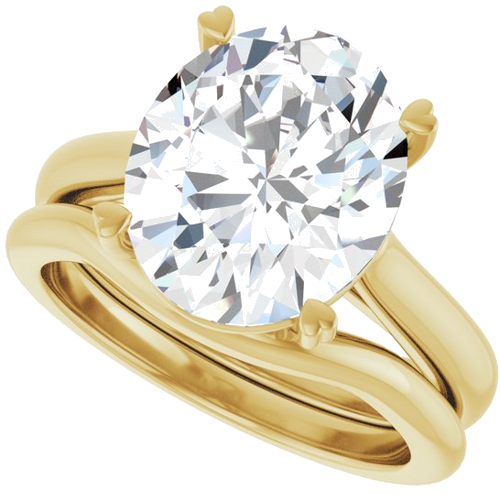 Sužadėtuvių Žiedas „Hearts on Top™“ 14k yellow gold Oval 12mm x 10mm (10)