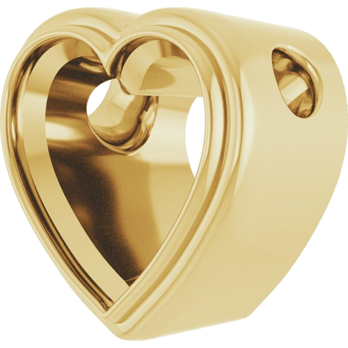 Pakabukas „Bezel-Set Solitaire“ 18k yellow gold Heart 8mm (2)
