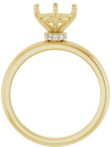 Sužadėtuvių Žiedas „Accented“ 14k yellow gold Round 8mm (2)