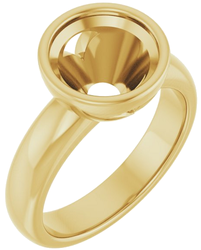 Sužadėtuvių Žiedas „Bezel-Set Solitaire“ 18k yellow gold Round 9mm (1)