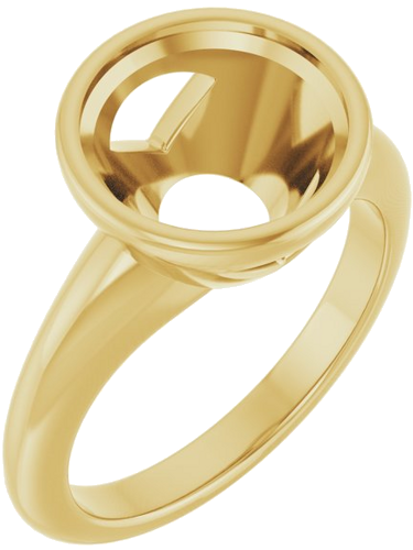 Sužadėtuvių Žiedas „Bezel-Set Solitaire“ 14k yellow gold Round 10mm (1)
