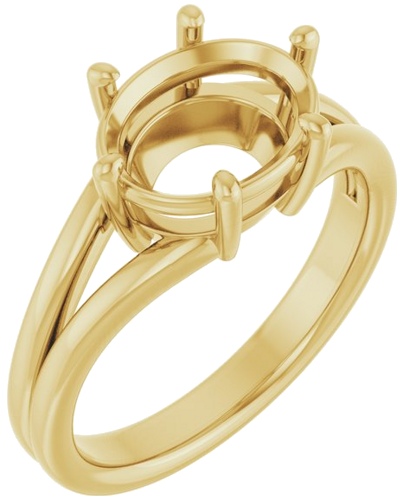 Sužadėtuvių Žiedas „Solitaire“ 14k yellow gold Oval 10mm x 8mm (1)