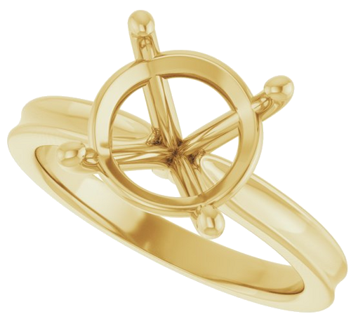 Sužadėtuvių Žiedas 14k yellow gold Round 10mm (5)