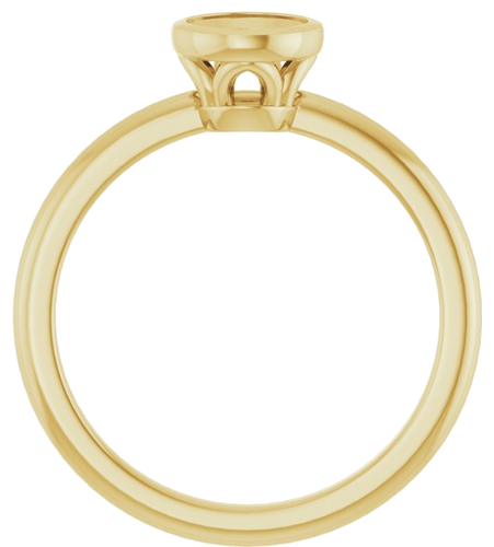 Sužadėtuvių Žiedas „Bezel-Set“ 14k yellow gold Round 5.5mm (2)