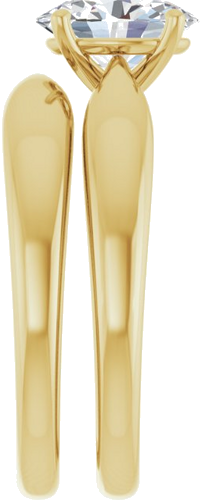 Sužadėtuvių Žiedas „Solitaire“ 585 Geltonojo Aukso Oval 8mm x 6mm (9)