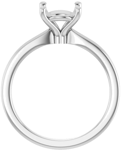 Sužadėtuvių Žiedas 14k white gold Round 8mm (2)