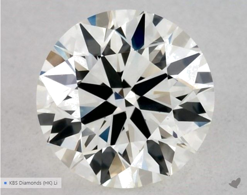 0.5 carat J-VVS2 Excellent cut Natūralus Round Deimantas (1)