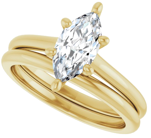 Sužadėtuvių Žiedas „Accented Infinity-Inspired“ 14k yellow/white gold Marquise 10mm x 5mm (10)