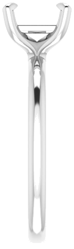 14K X1 White  6x6 mm Square Solitaire Engagement Ring Mounting (4)