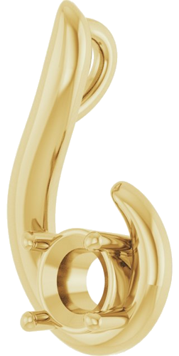 Pakabukas „Freeform“ 10k yellow gold Round 5.8mm (2)