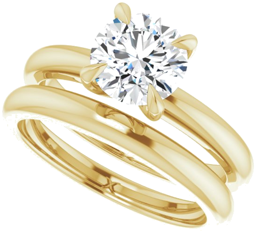 Sužadėtuvių Žiedas „Claw-Prong Solitaire“ 14k yellow gold Round 7mm (10)