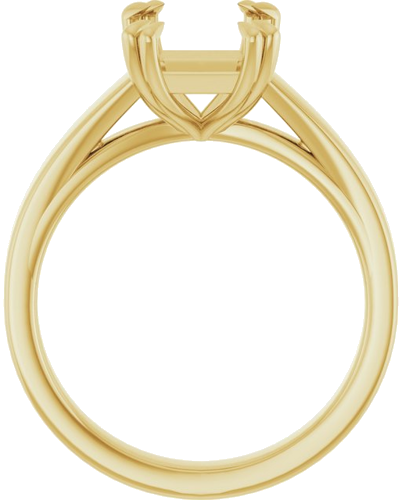 Sužadėtuvių Žiedas „Solitaire“ 585 Geltonojo Aukso Emerald 9mm x 7mm (2)