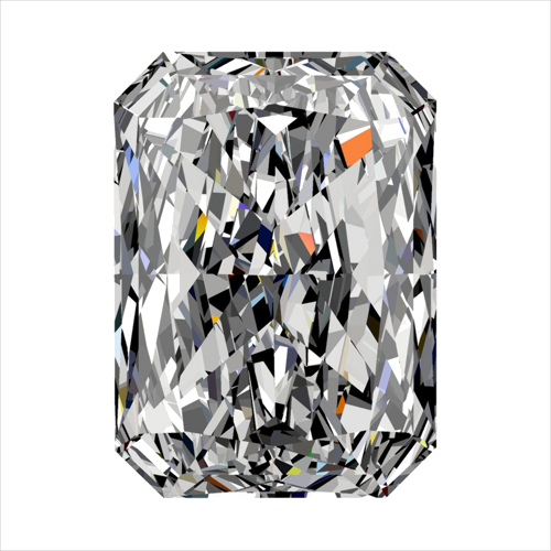 0.51 carat G-SI1 Natūralus Radiant Deimantas (1)