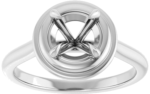 Sužadėtuvių Žiedas „Claw-Prong Solitaire“ 14k white gold Round 6.5mm (3)