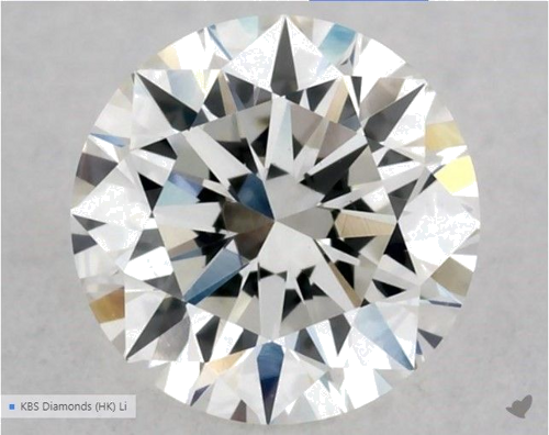 0.51 carat G-VVS2 Excellent cut Natūralus Round Deimantas (1)