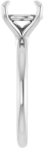 14K White 8.8 mm Round Solitaire Engagement Ring Mounting (4)