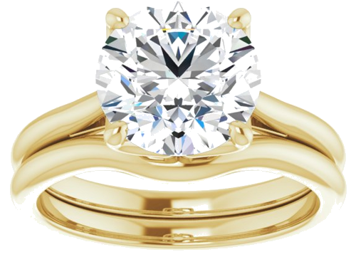 Sužadėtuvių Žiedas „Solitaire“ 14k yellow gold Round 9mm (8)