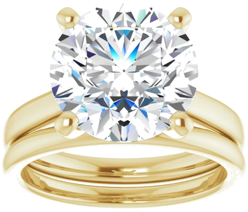 Sužadėtuvių Žiedas „Solitaire“ 585 Geltonojo Aukso Round 11mm (8)
