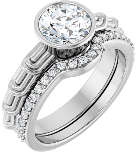 14K White 7.4 mm Round Solitaire Engagement Ring Mounting (6)