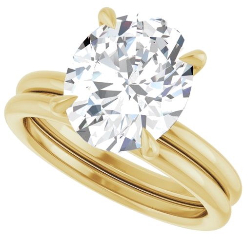 Sužadėtuvių Žiedas „Claw-Prong Solitaire“ 14k yellow gold Oval 11mm x 9mm (10)