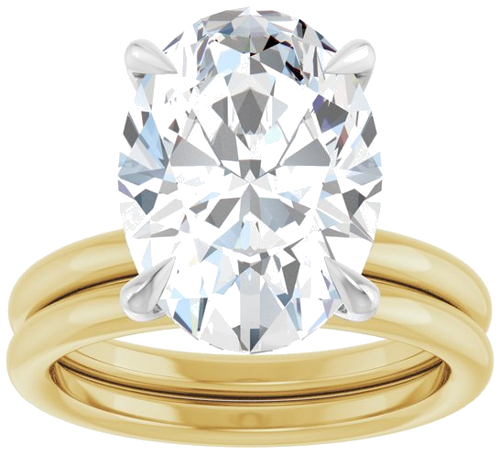 Sužadėtuvių Žiedas „Claw-Prong Solitaire“ 14k yellow/white gold Oval 14mm x 10mm (8)