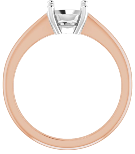 Sužadėtuvių Žiedas „Solitaire“ 14k rose/white gold Round 7mm (2)