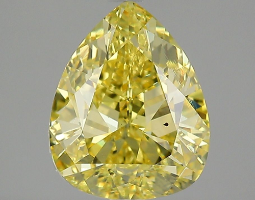 2.06 carat Fancy Intense Yellow-SI1 Natūralus Pear Deimantas (1)