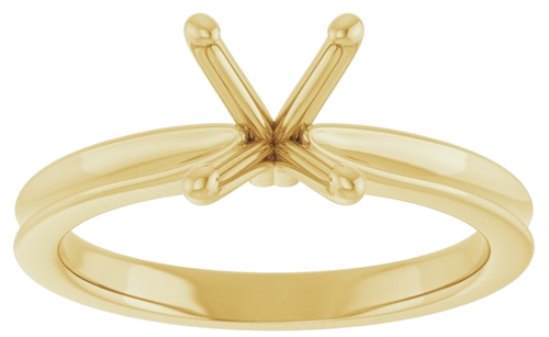 Sužadėtuvių Žiedas 14k yellow gold Oval 8mm x 6mm (3)
