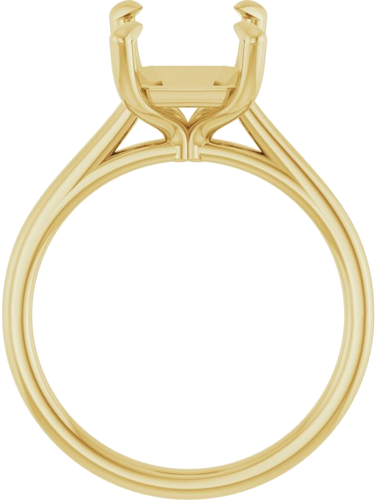 Sužadėtuvių Žiedas „Claw-Prong Solitaire“ 10k yellow gold Emerald 10mm x 8mm (2)