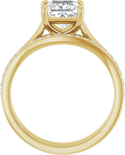 Sužadėtuvių Žiedas „Solitaire“ 14k yellow gold Square 6mm (7)