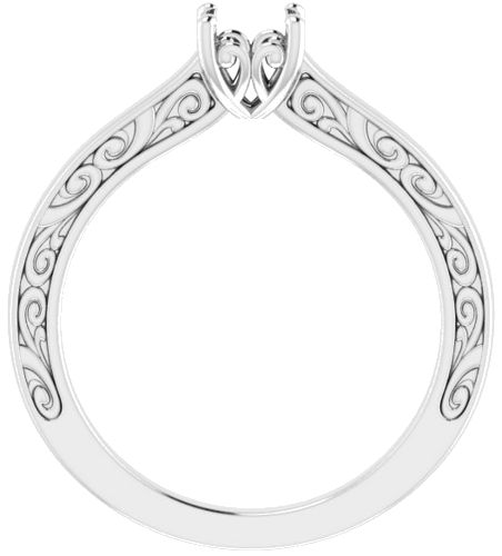 Sužadėtuvių Žiedas „Solitaire“ 950 Platinos Round 5.2mm (2)