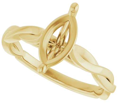 Sužadėtuvių Žiedas „Infinity-Inspired“ 14k yellow gold Marquise 10mm x 5mm (5)