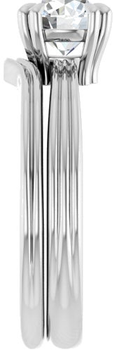 14K White 6.5 mm Round Solitaire Engagement Ring Mounting (8)