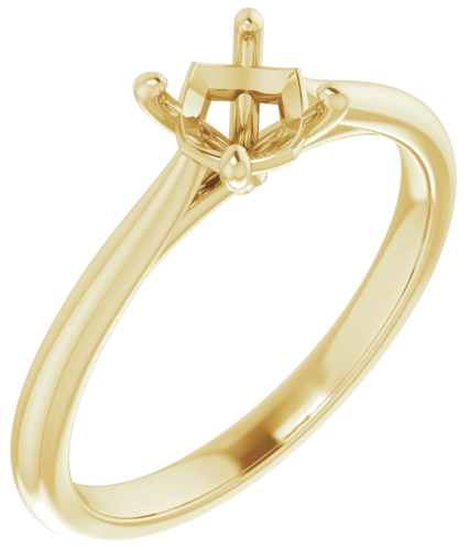 14K Yellow 5.5 mm Round Solitaire Engagement Ring Mounting (1)